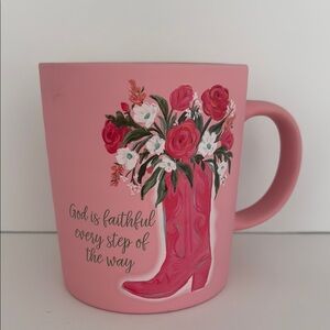 Pink Floral Boot Mug